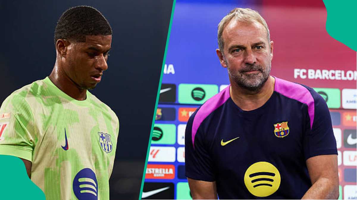 Barcelona boss Hansi Flick explains why he subbed Marcus Rashford off at half-time vs Levante