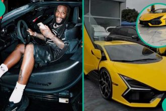 Video: Check out Burna Boy’s new Lamborghini Revuelto reportedly worth N1.6 billion