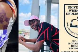 Nigerian Man Tattoos GheGhe After ‘Graduating’ from Online University of Wisdom
