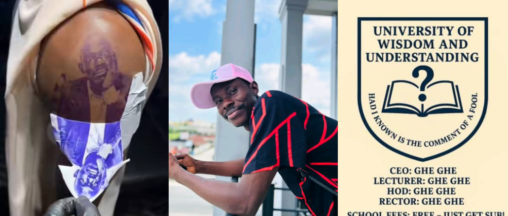 Nigerian Man Tattoos GheGhe After ‘Graduating’ from Online University of Wisdom