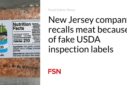 New Jersey company recalls meat because of fake USDA inspection labels