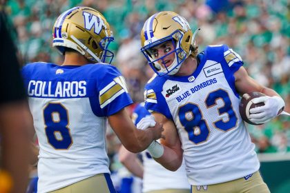 Dalton Schoen officially returns for Winnipeg Blue Bombers for Labour Day Classic