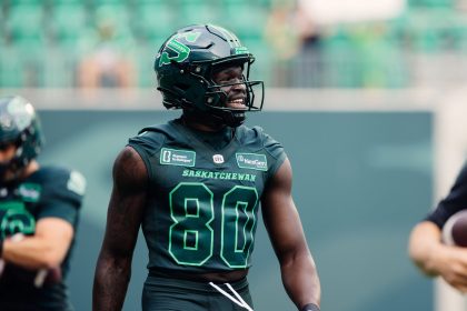 Riders’ receiver Ajou Ajou ‘happy’ for return to Saskatchewan, won’t rule out future NFL forays