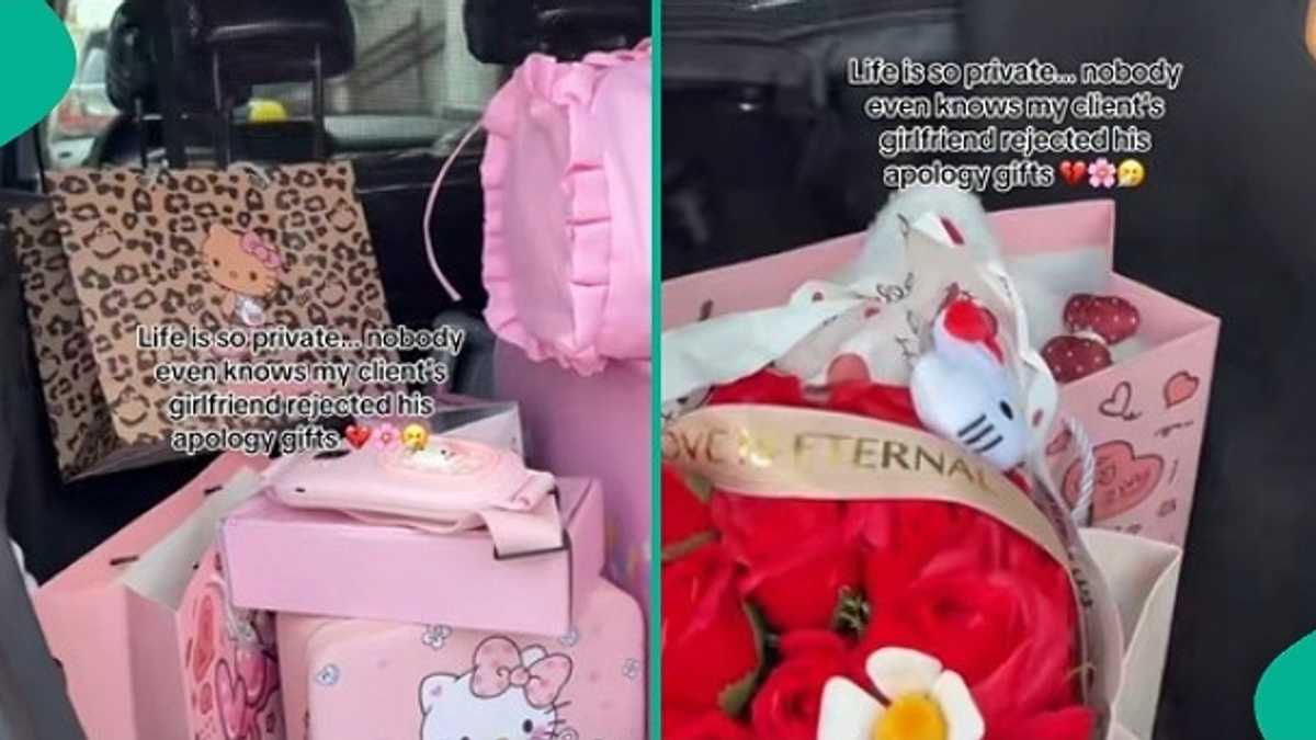 Watch video of moment lady rejected apology gifts from her boyfriend
