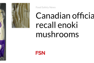 Canadian officials recall enoki mushrooms