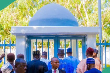 Nigerians react as photos show transformation of Buhari’s graveyard