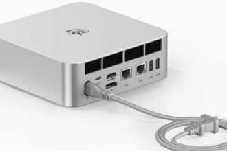 This mini PC has two 10Gb Ethernet LAN ports, a fingerprint reader, and can even connect to an external GPU
