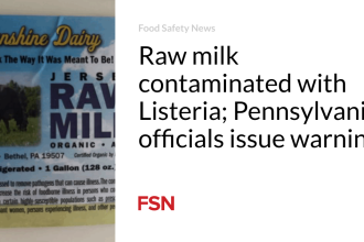 Raw milk contaminated with Listeria; Pennsylvania officials issue warning