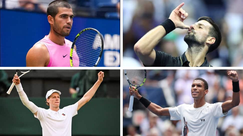 US Open 2025 Men’s Semifinals: Carlos Alcaraz Vs Novak Djokovic, Jannik Sinner Vs Auger-Aliassime