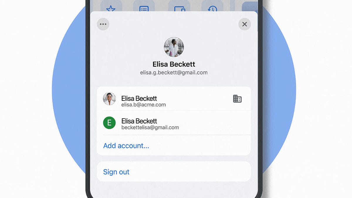 Google Chrome for iOS now lets you switch between personal and work accounts