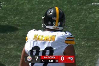 Watch: Derrick Harmon Records First NFL Sack