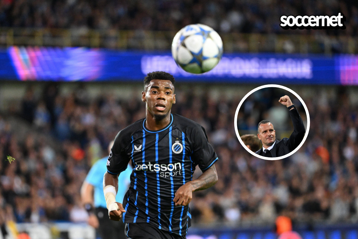 Club Brugge head coach reacts to Onyedika substitution scuffle