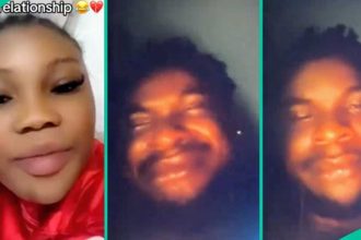 Watch trending video as lady captures her man crying uncontrollably over break up