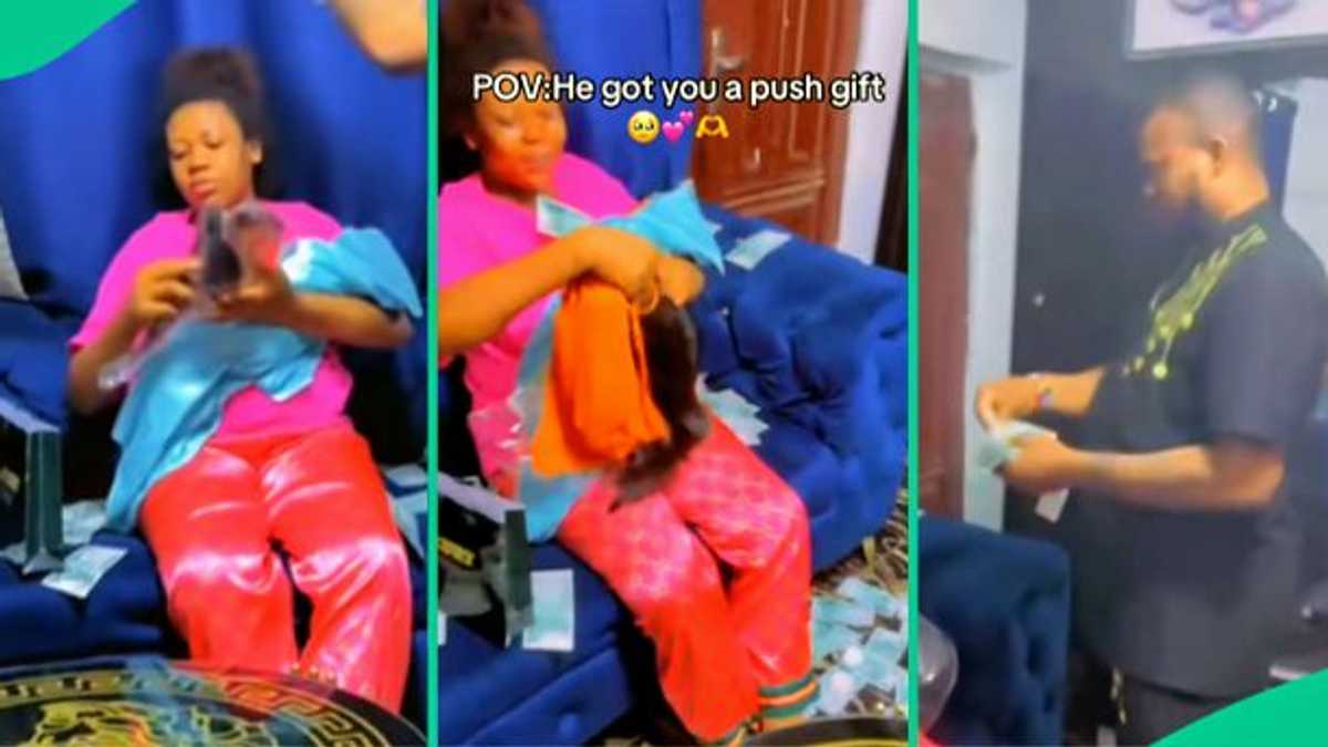 Watch emotional video of man celebrating wife who gave birth to their child