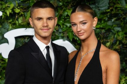 Romeo Beckham attends party alongside ex-girlfriend Mia Regan
