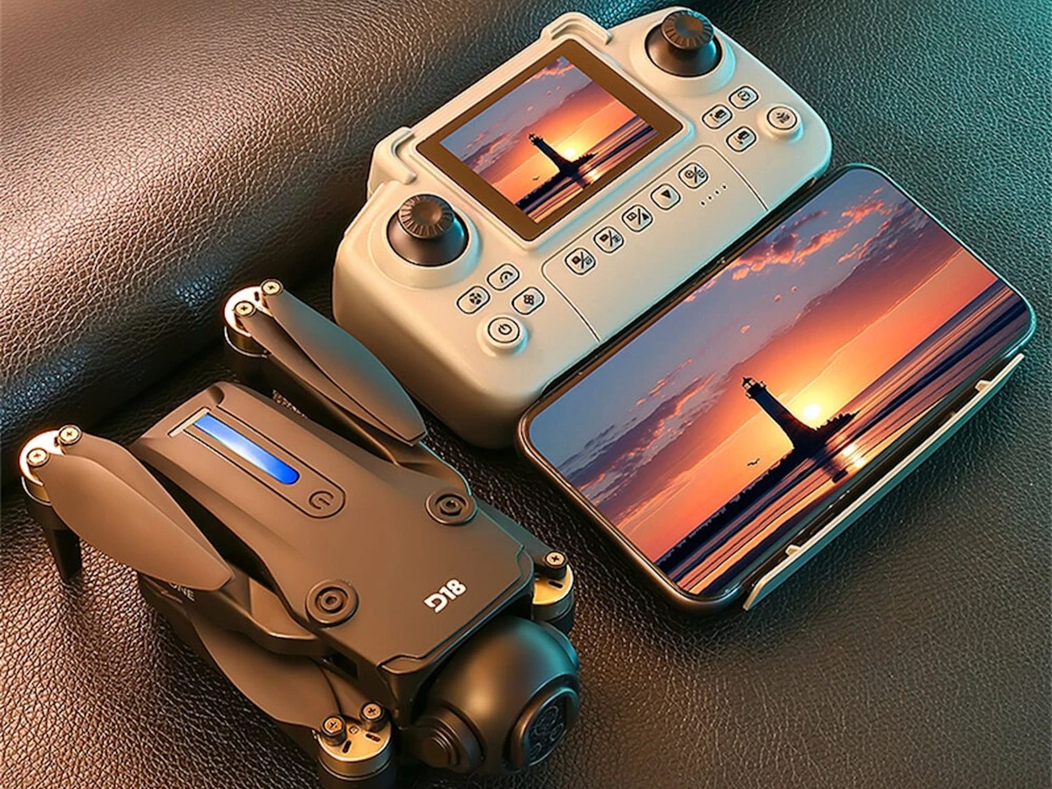 PJC D18: Budget drone launches with remote control with display and obstacle avoidance