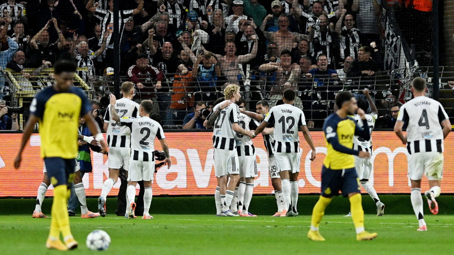Newcastle United star makes ‘Whoscored’ Champions League team of the round