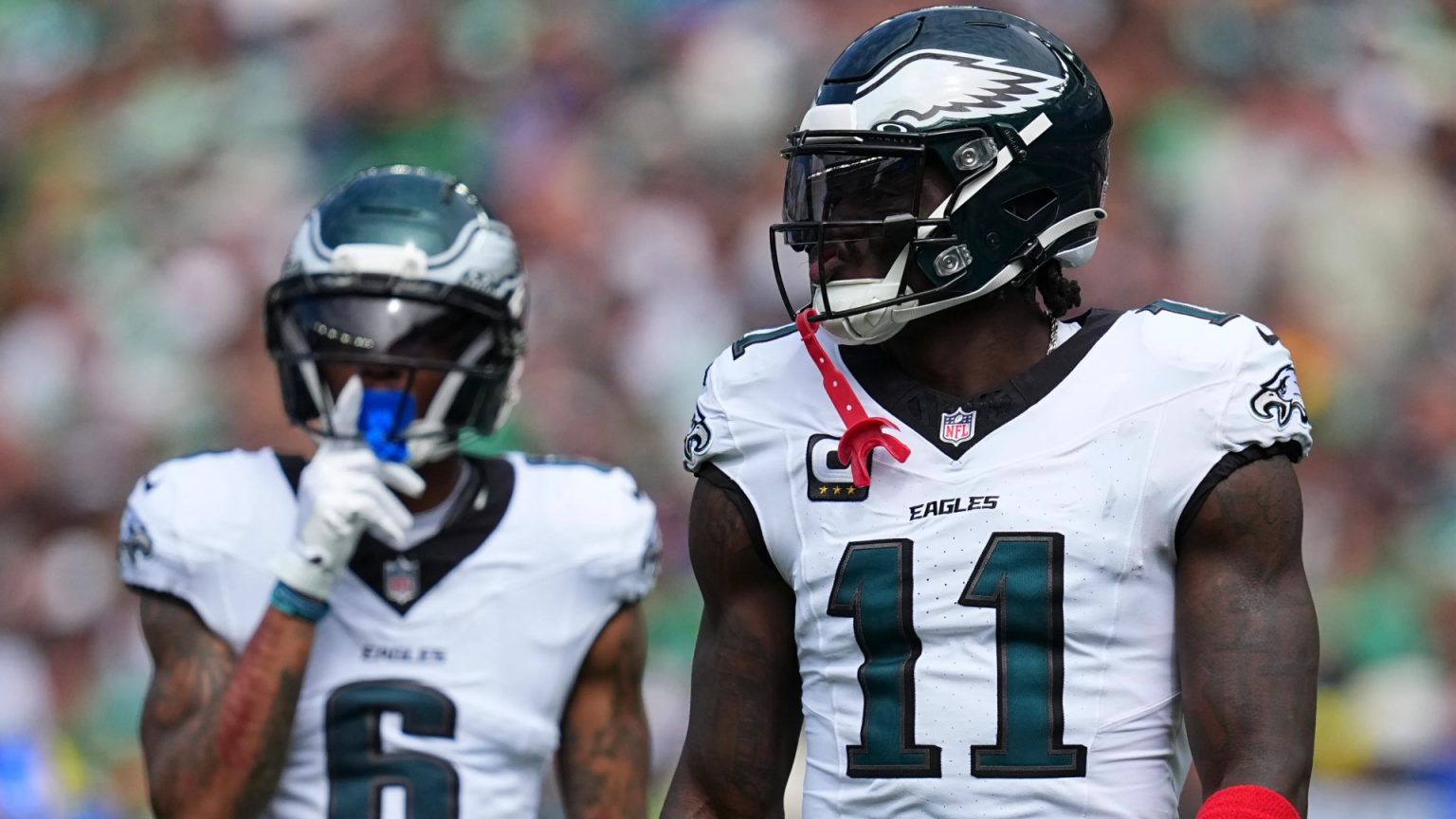 A.J. Brown accused of giving up on play as DeVonta Smith makes brutal admission on Eagles relationships