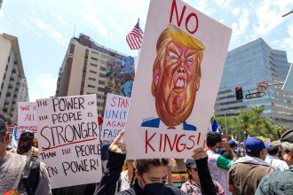 Trump reacts to ‘No Kings’ protests by saying ‘I’m not a king, I work my ass off’
