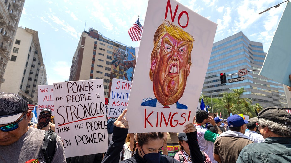 Trump reacts to ‘No Kings’ protests by saying ‘I’m not a king, I work my ass off’
