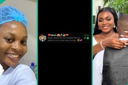 See the message a lady received from her man shortly before their wedding