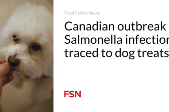 Canadian outbreak of Salmonella infections traced to dog treats