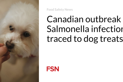 Canadian outbreak of Salmonella infections traced to dog treats