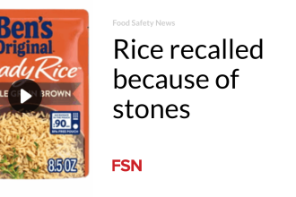 Rice recalled because of stones