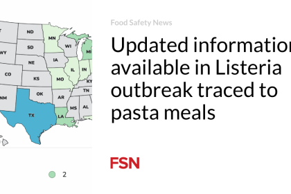 Updated information available in Listeria outbreak traced to pasta meals