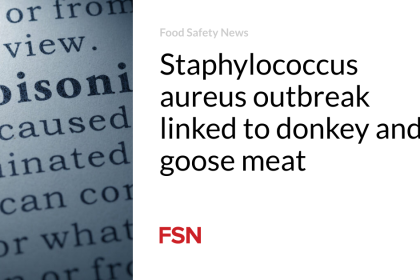 Staphylococcus aureus outbreak linked to donkey and goose meat