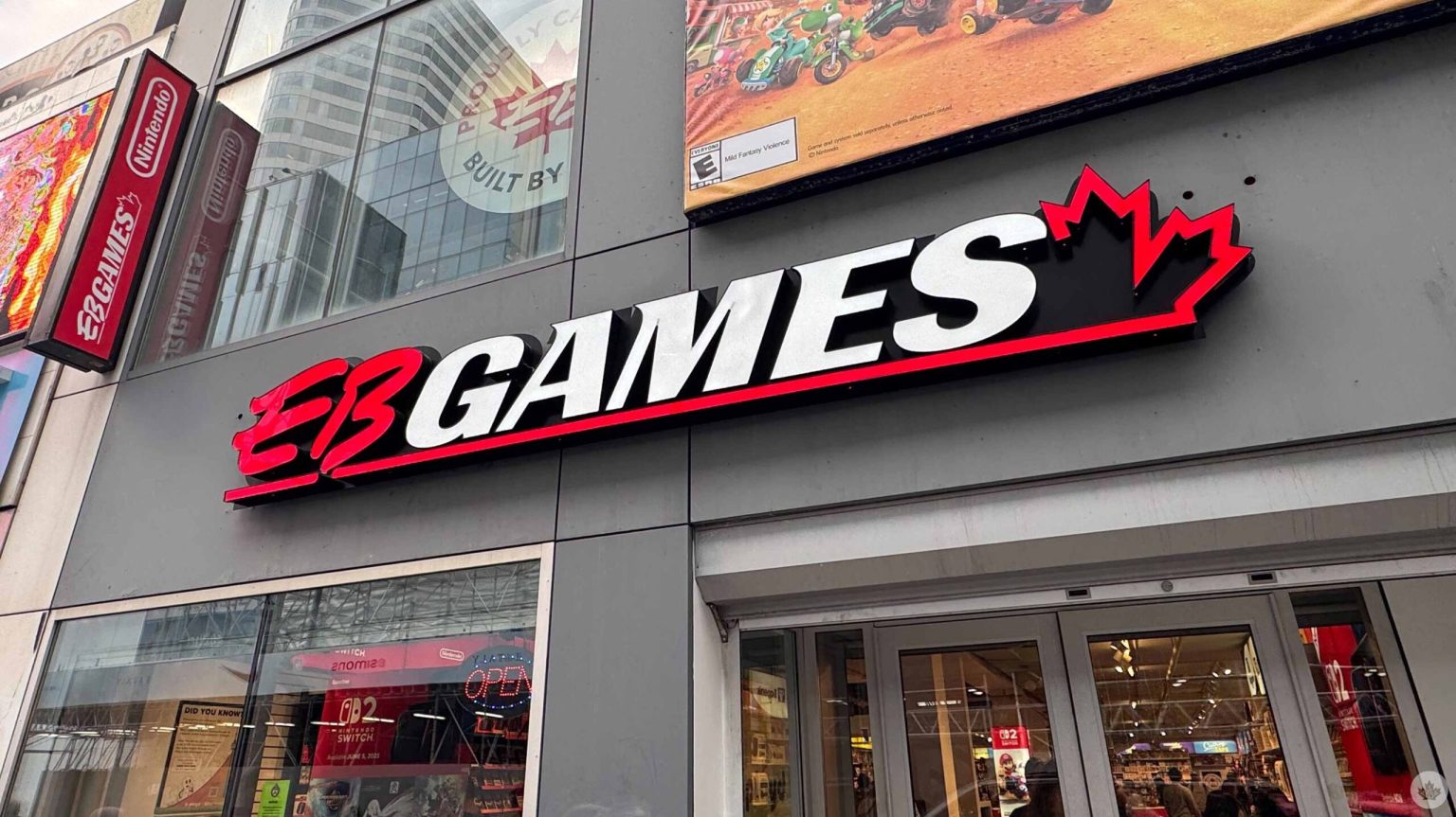 EB Games holding Pokémon pop-up
