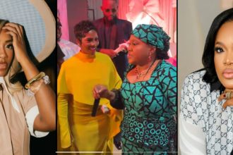 Toyin Abraham’s Hilarious Attempt At Singing Tiwa Savage’s Hit Goes Viral