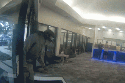 Robber’s fake limp vanishes during bank heist caught on camera, police say