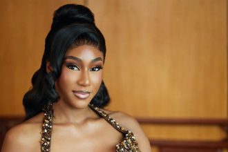 Sparkle Through Your Wedding Reception in This Dazzling Brown Bridal Look