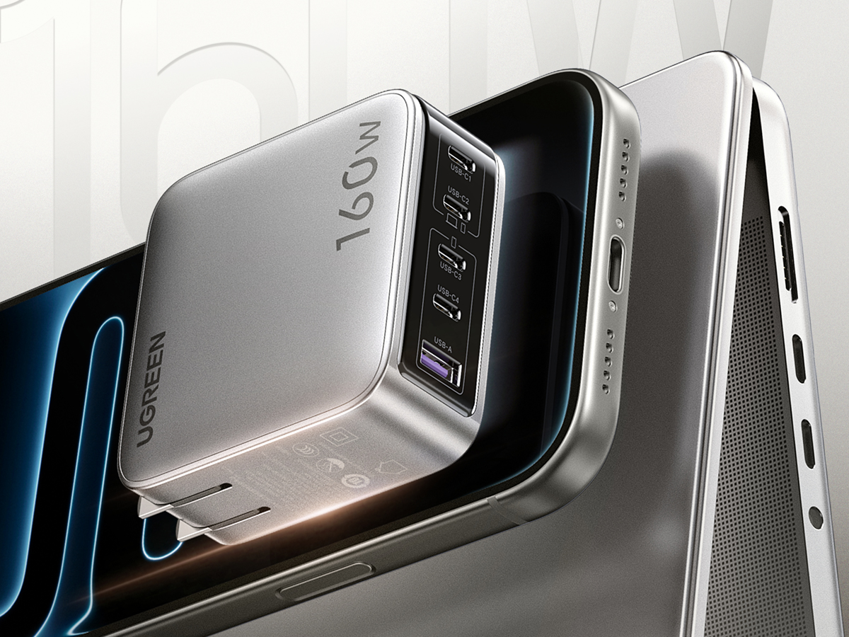 Ugreen launches new 160W fast charger with built-in smart display and five ports