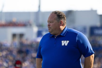 Winnipeg Blue Bombers’ president Wade Miller receives CFL Commissioner’s Award