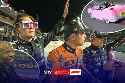 Las Vegas GP: Max Verstappen, Lando Norris and George Russell driven to podium by White Chicks star Terry Crews