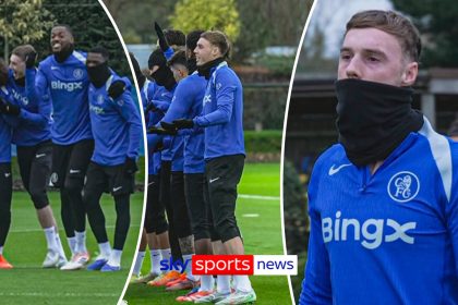 Cole Palmer spotted in high spirits at Chelsea training!