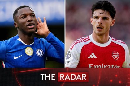 Moises Caicedo and Declan Rice face off in battle of Europe’s best midfielders as Chelsea host Arsenal