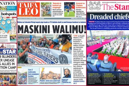 Kenya newspapers review: Rigathi Gachagua’s growing missteps spark fresh turmoil in United Opposition