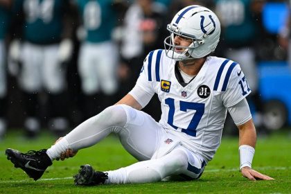 Colts’ Daniel Jones slams helmet in frustration as he suffers gruesome Achilles injury