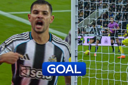 Bruno Guimaraes hits Newcastle in front against Spurs!