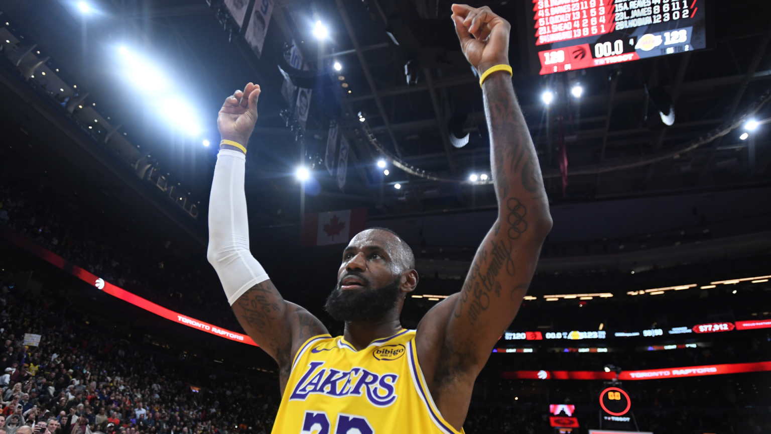 LeBron James’ legendary double-digit scoring streak ends in the most fitting manner imaginable