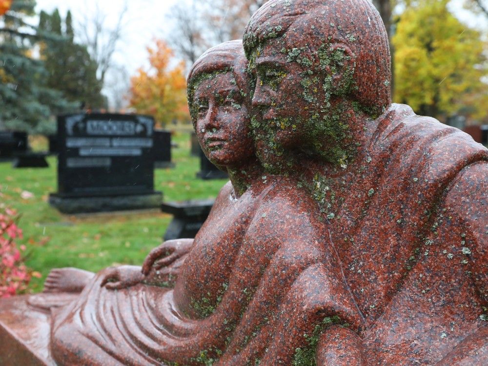 They made a double headstone at Beechwood — before they were married