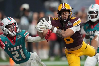 Minnesota wide receiver makes incredible diving catch to win bowl game