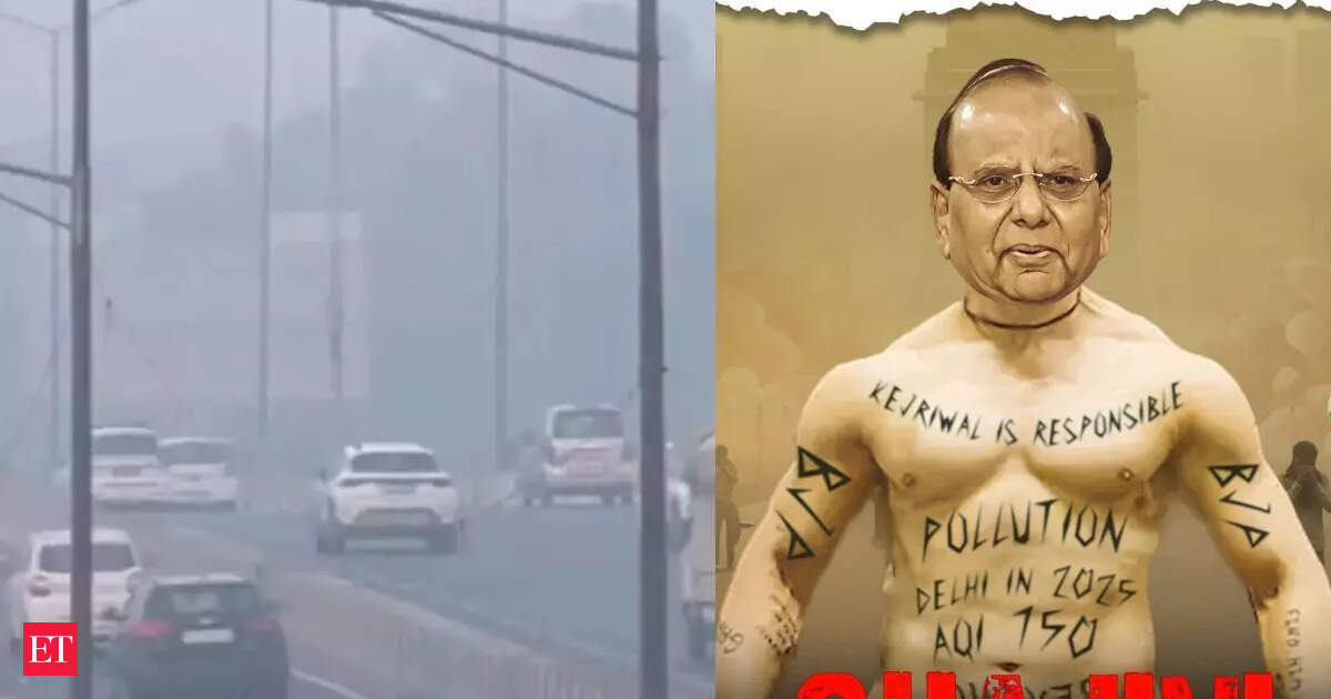 ‘Delhi ka Gajni’: AAP launches poster attack on LG Vinai Kumar Saxena over air pollution