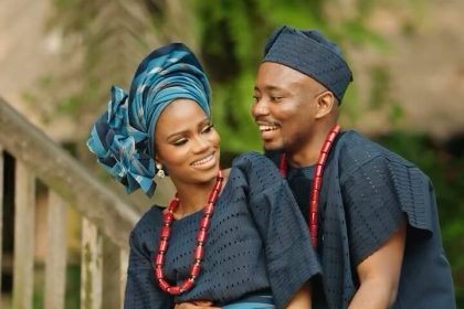 This Lovely Couple Turned Their Vintage Yoruba Pre-Wedding Shoot Into a Classic Romance Movie
