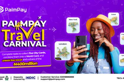 PalmPay announces N400 Million festive rewards campaign with Global Travel Prizes 
