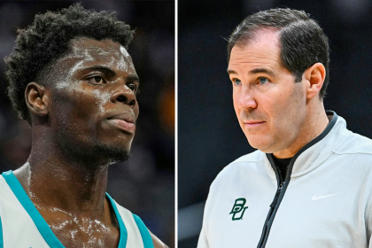 Scott Drew explains why James Nnaji will play for Baylor after being selected in NBA Draft