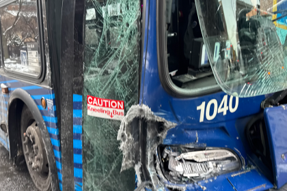 Terrifying video shows out-of-control MTA bus plowing into cars in the Bronx, injuring 8